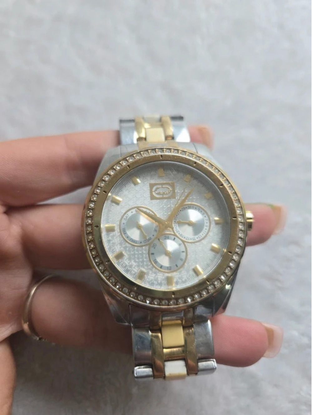 ECKO Unltd Two-Tone Rhinestone Multi-Function Watch – Runs - Picture 5 of 5